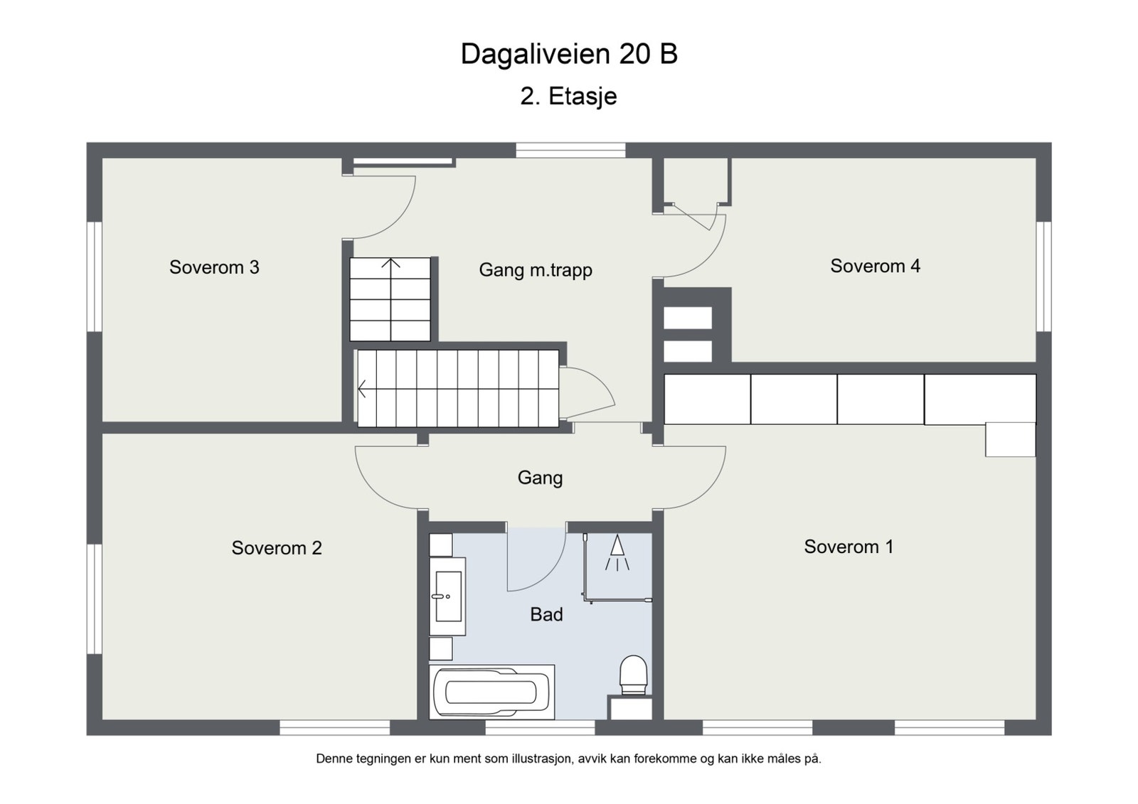 Plantegning 2. etasje Galleribilde