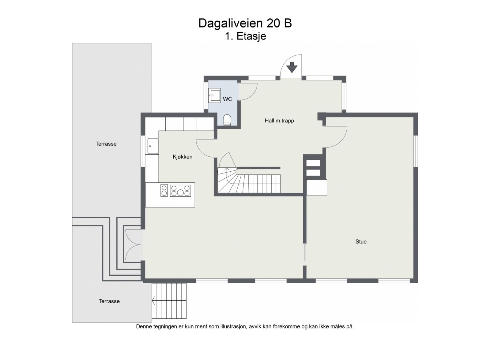 Plantegning 1. etasje Galleribilde