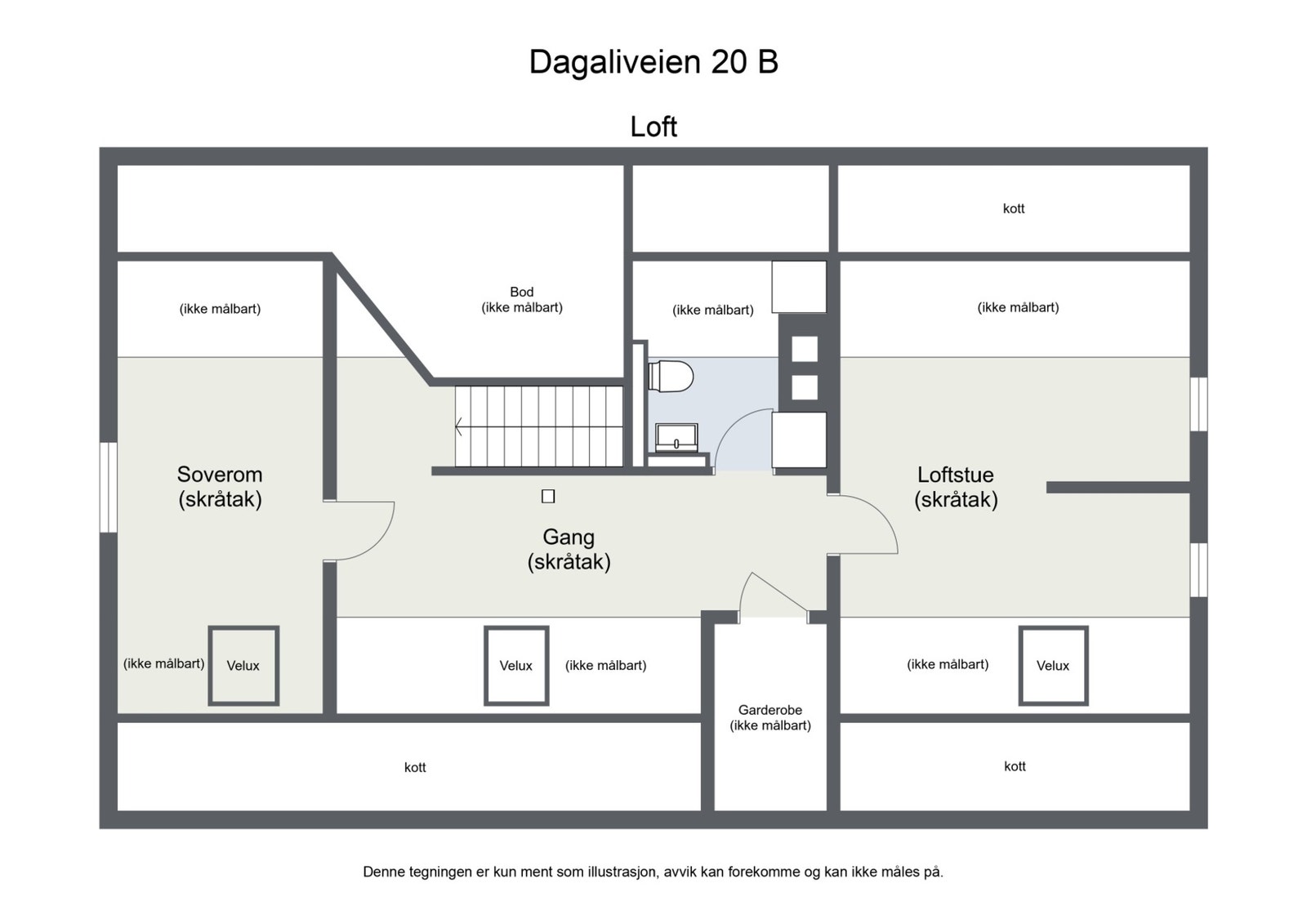 Plantegning loftetasje Galleribilde