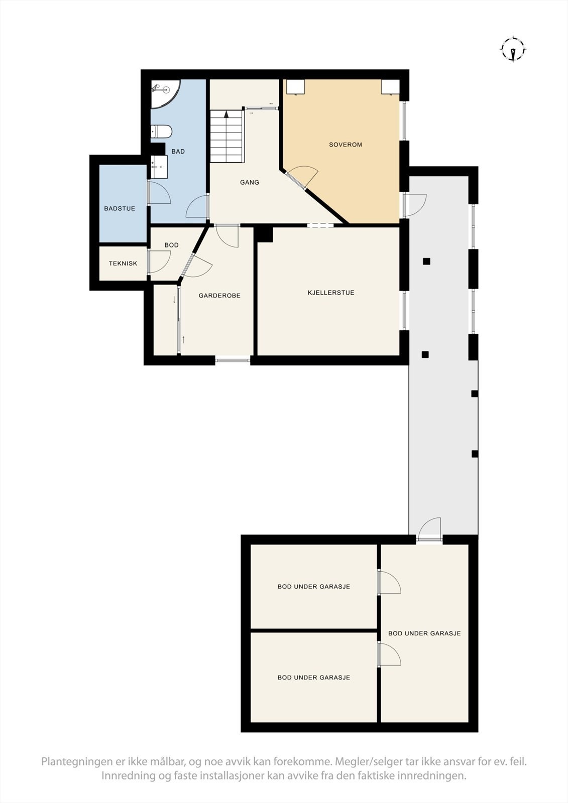 Plantegning sokkeletasje. Galleribilde