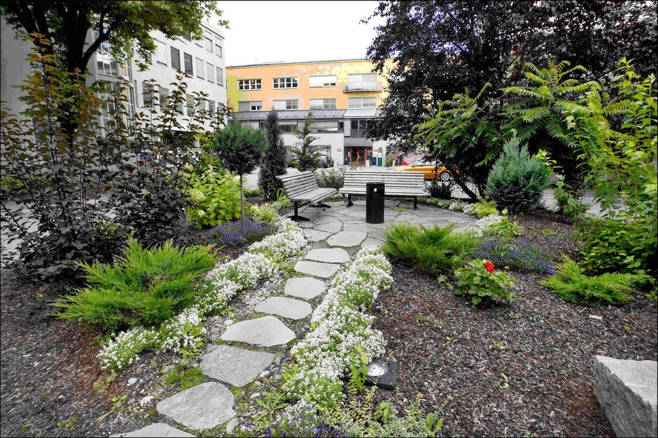 Park utenfor bygget Galleribilde