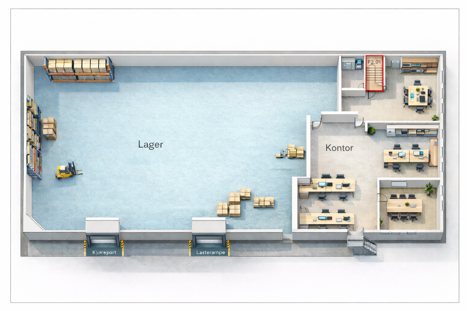 Bilde av omtrentlige plantegninger. Søyler er ikke tegnet inn. Galleribilde