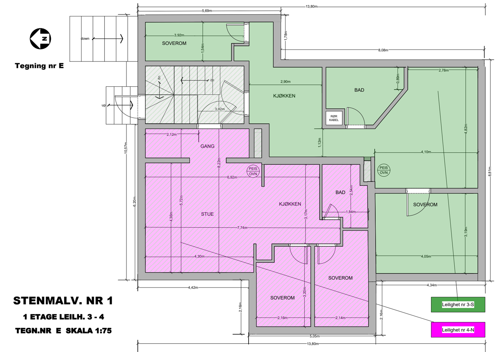 plsanskisse 1. etg.Det tas forbehold om målene er korrekte Galleribilde