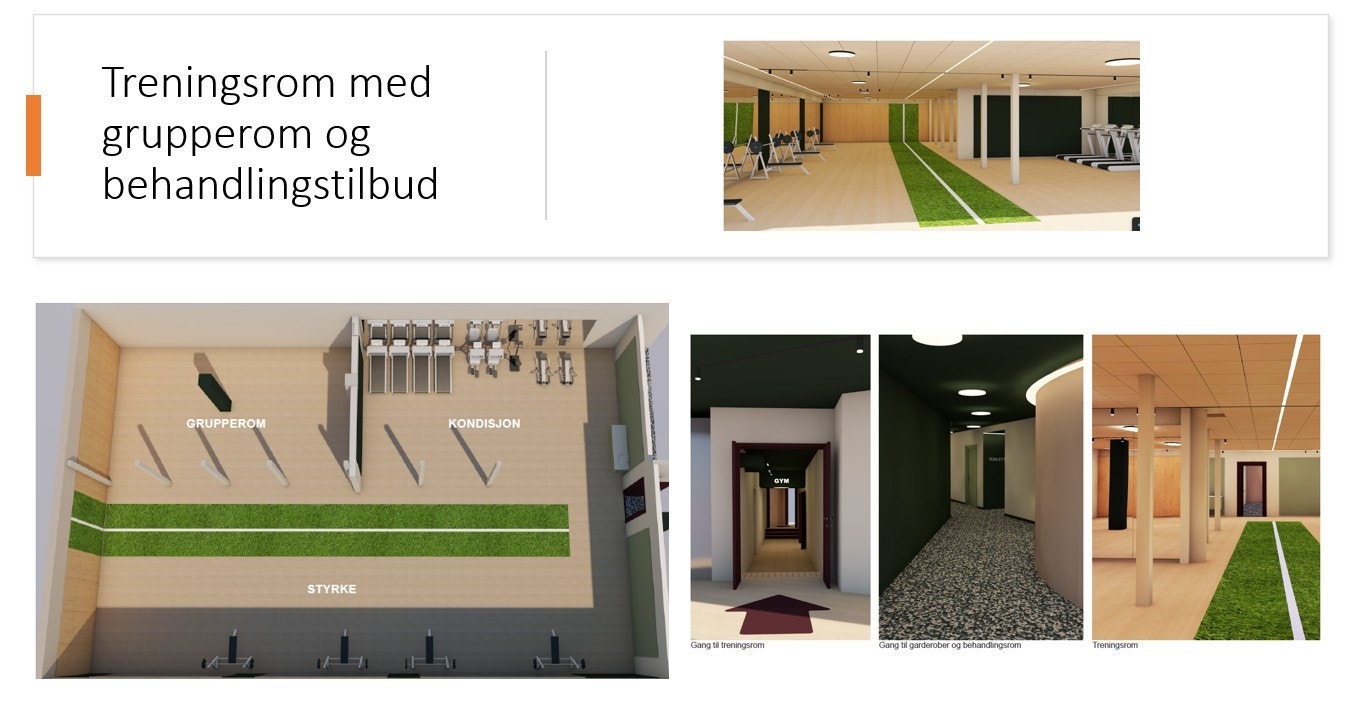 Treningsrom med behandlingstilbud Galleribilde