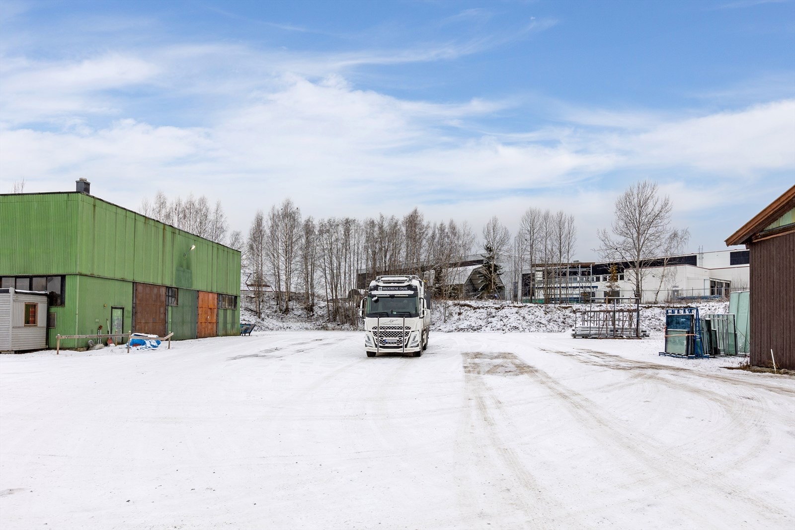 Pedersen Transport har tidligere holdt til på eiendommen Galleribilde