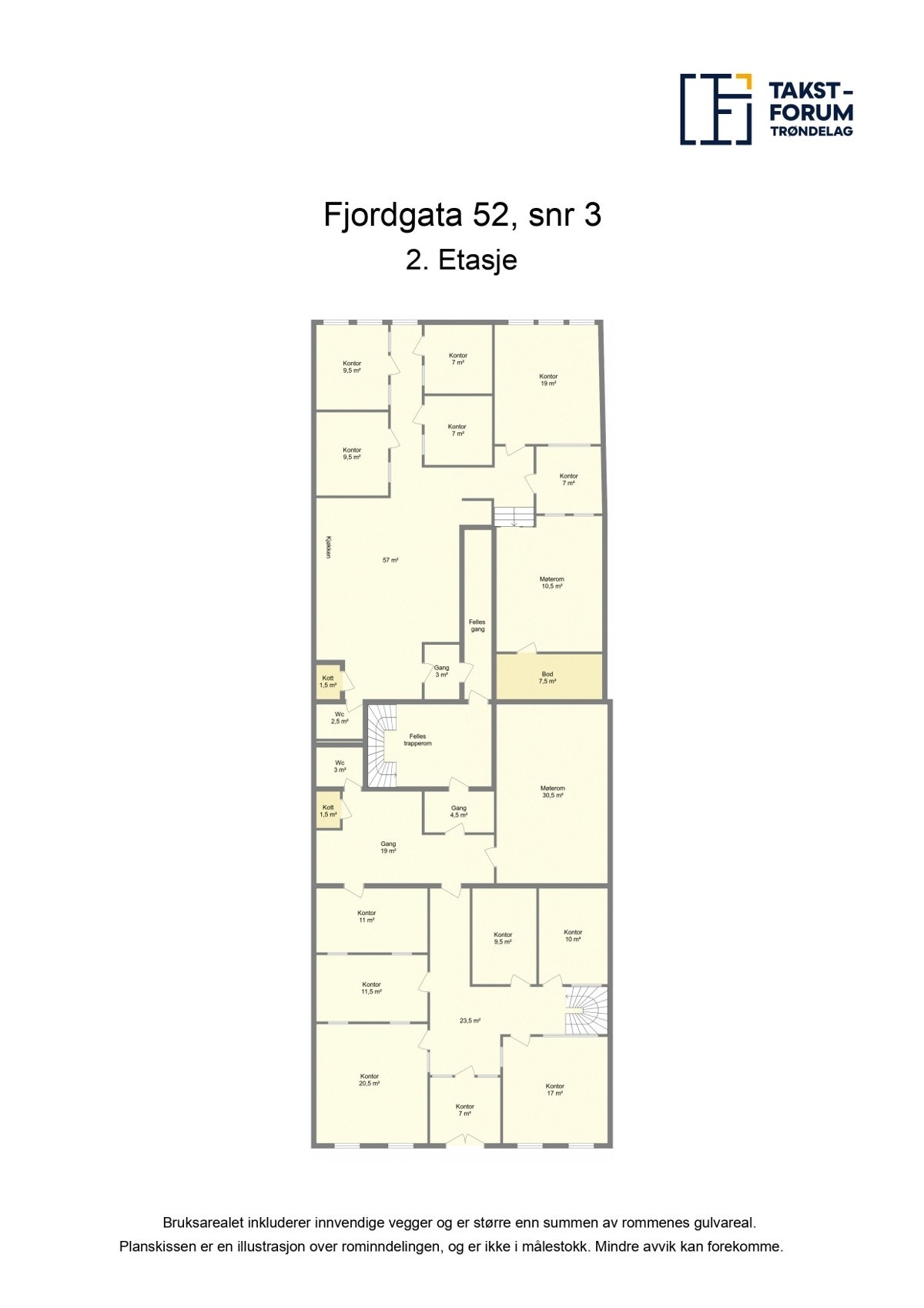 Planskisse 2. etasje. Galleribilde