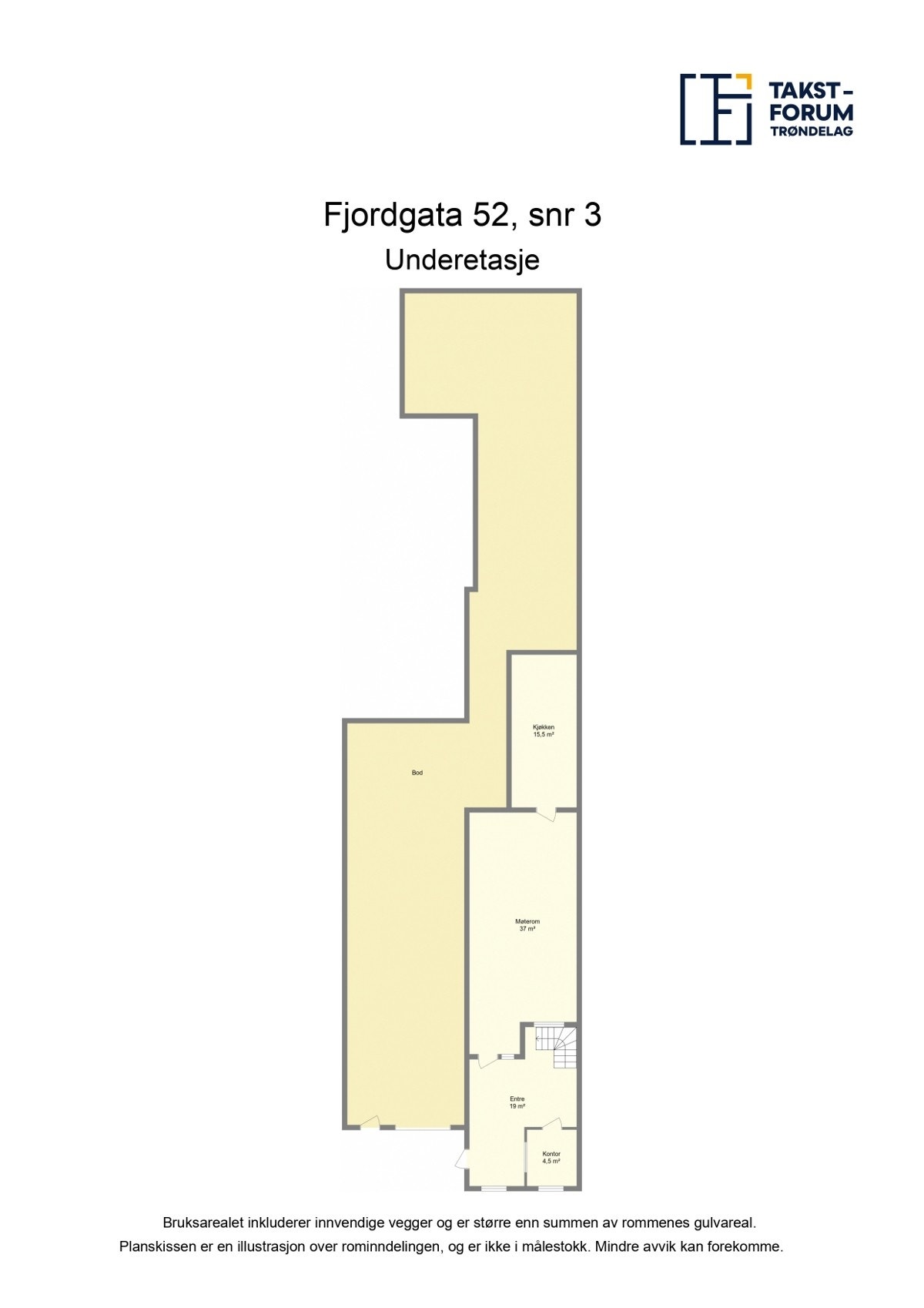 Planskisse underetasje. Galleribilde