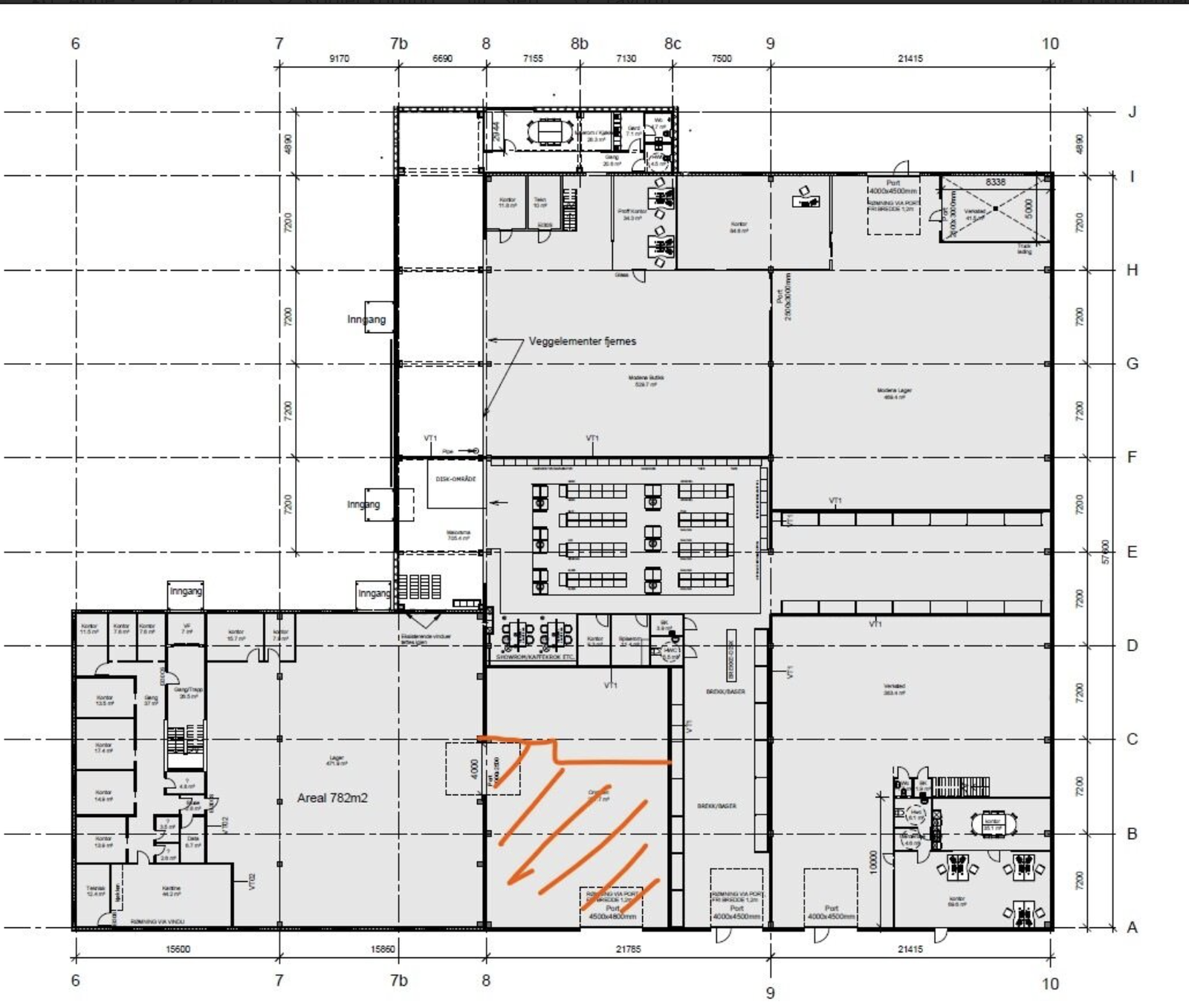 Lager markert i rød Galleribilde