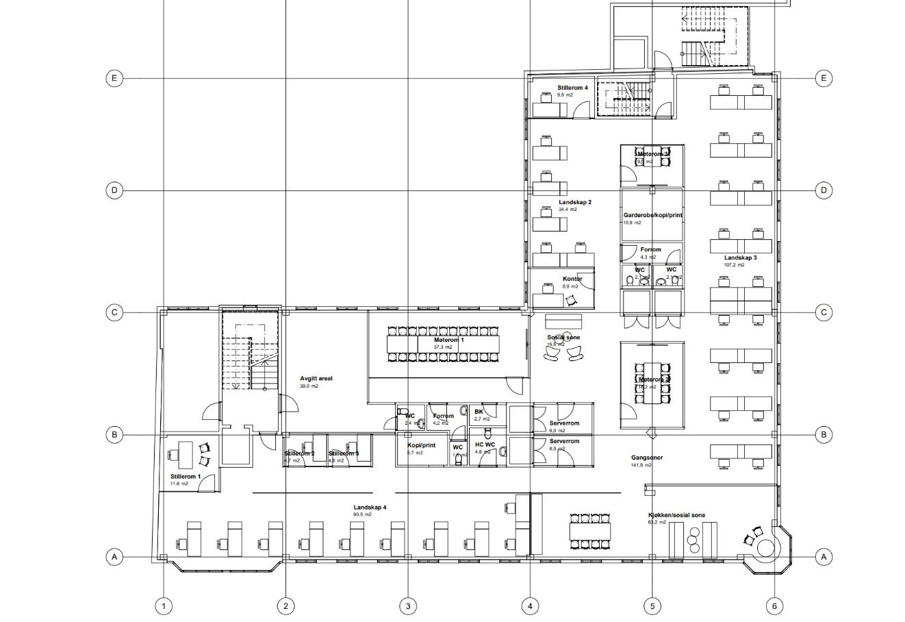 Plantegning Galleribilde