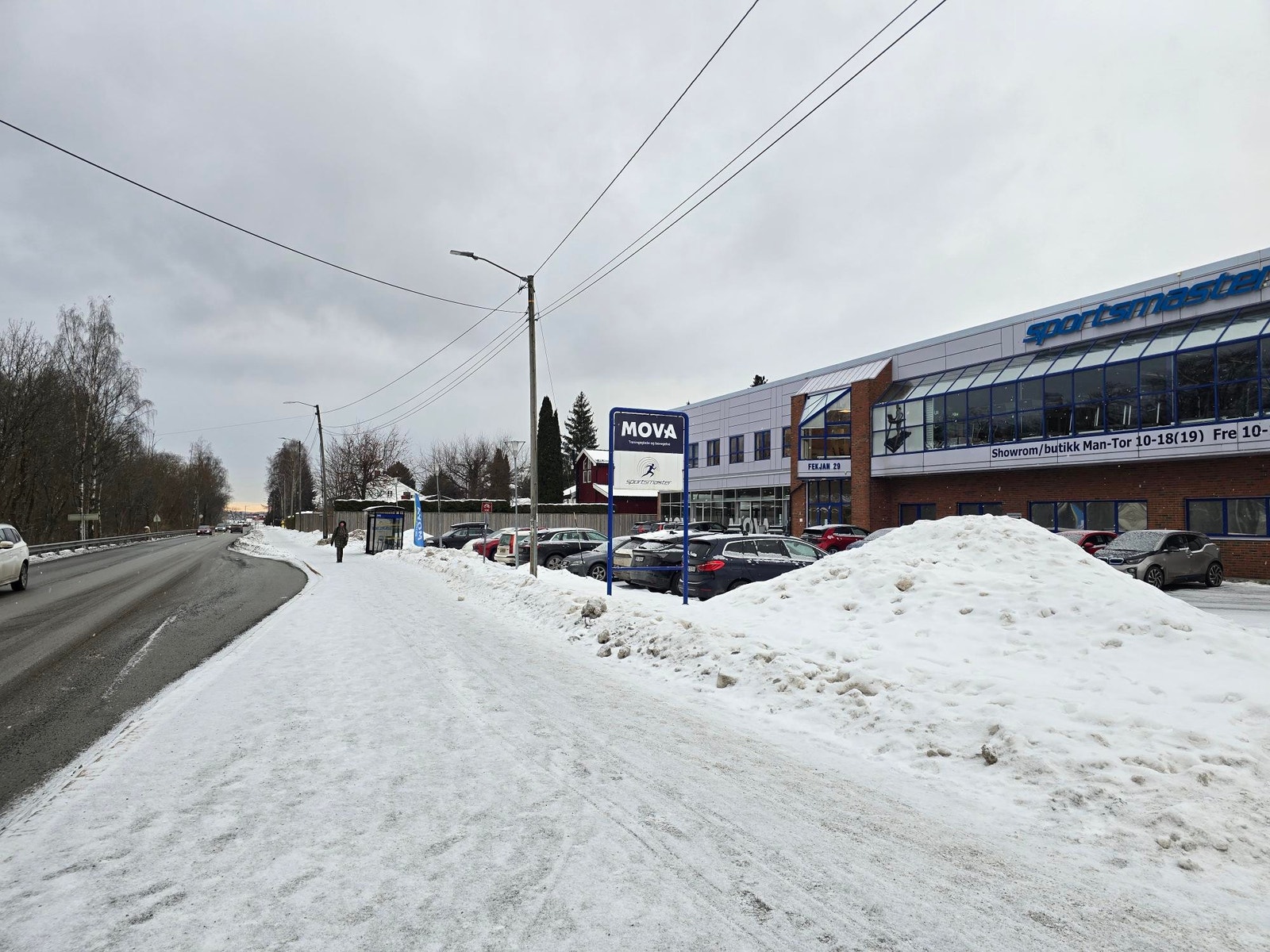 God eksponering og kort vei til buss Galleribilde