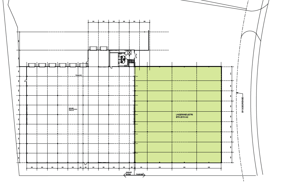 Illustrasjon tilbygg ca. 2000 m2 Galleribilde