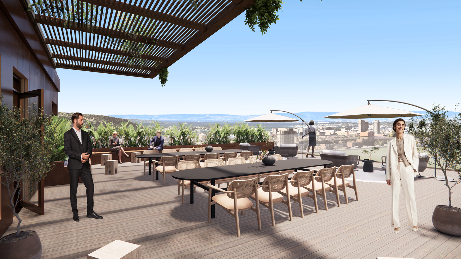 Illustrasjon takterrasse Galleribilde