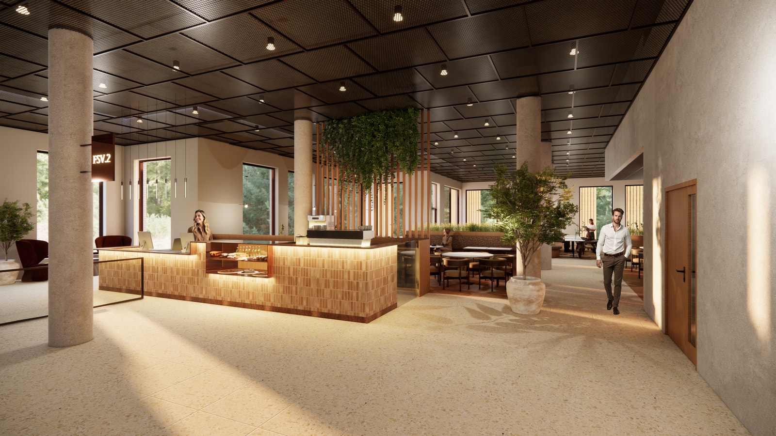 Illustrasjon barception Galleribilde