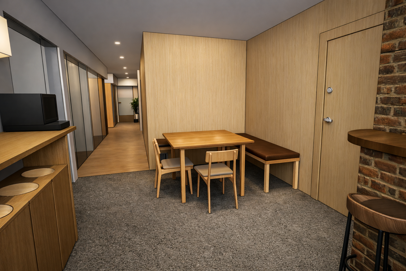 Illustrasjonsfoto av ferdig oppussede fellesområder. Galleribilde