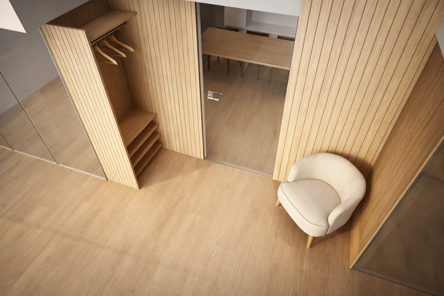 Illustrasjonsfoto av ferdig oppussede fellesområder. Galleribilde