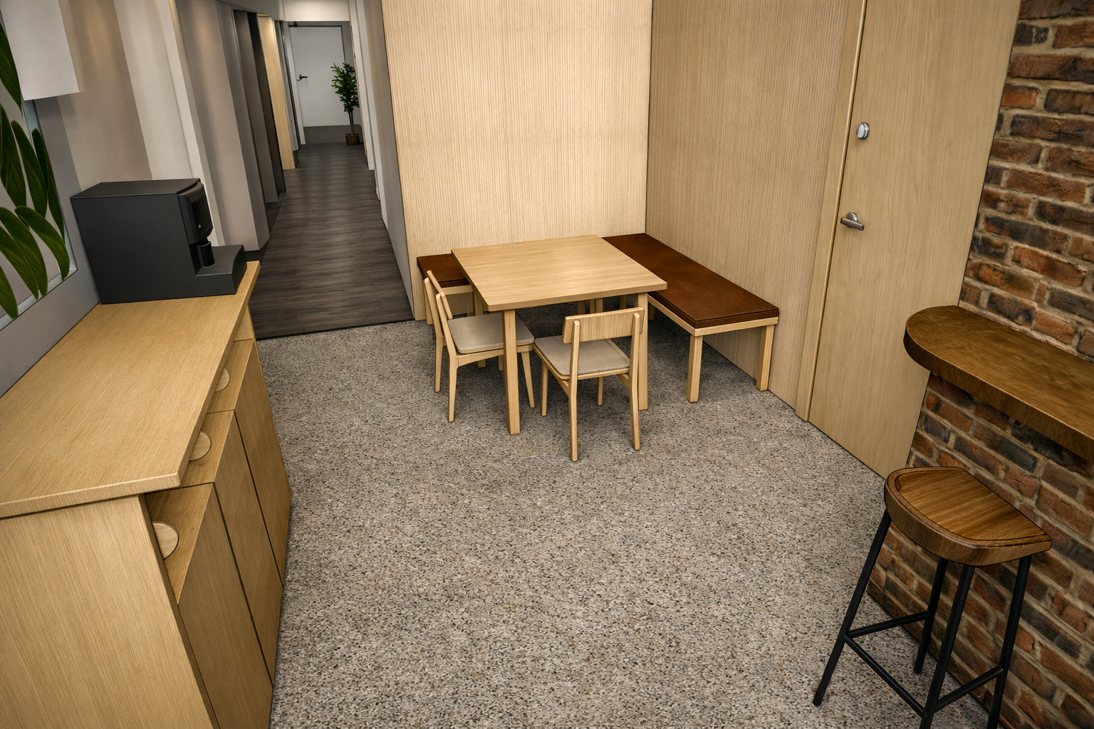 Illustrasjonsfoto av ferdig oppussede fellesområder. Galleribilde