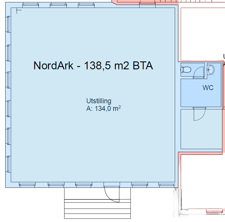 Kontorlokale bakkeplan 140 kvm Galleribilde