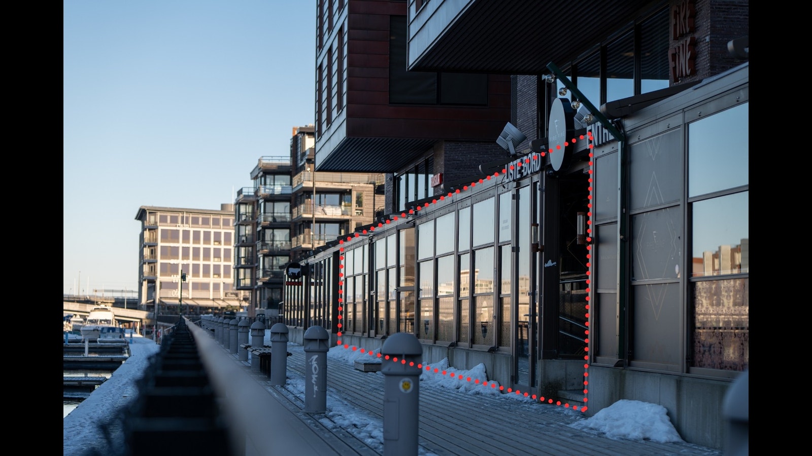 I senter av restaurantrekka her, finner du arealet som nå er ledig. Galleribilde