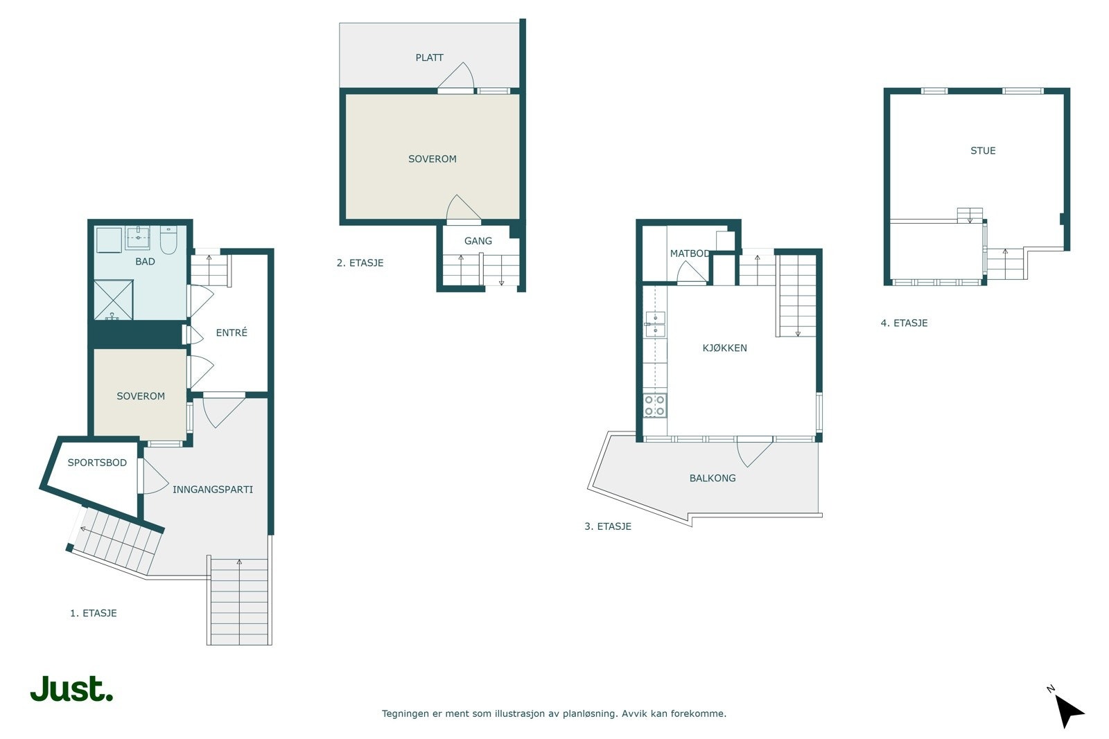 Samtlige plan Parkgata 37B Galleribilde