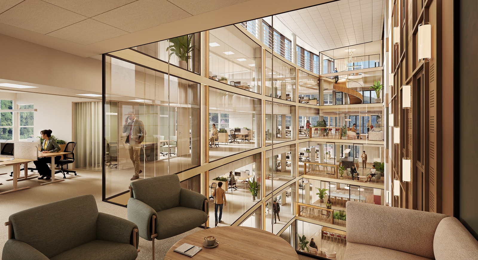 Nærmer 500 heldige personer vil ha sin arbeidsplass i dette lekre bygget. Galleribilde