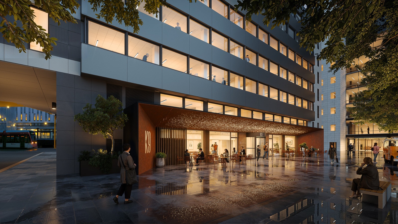 Lokalet ligger på gateplan med direkte inngang fra torgplassen Galleribilde