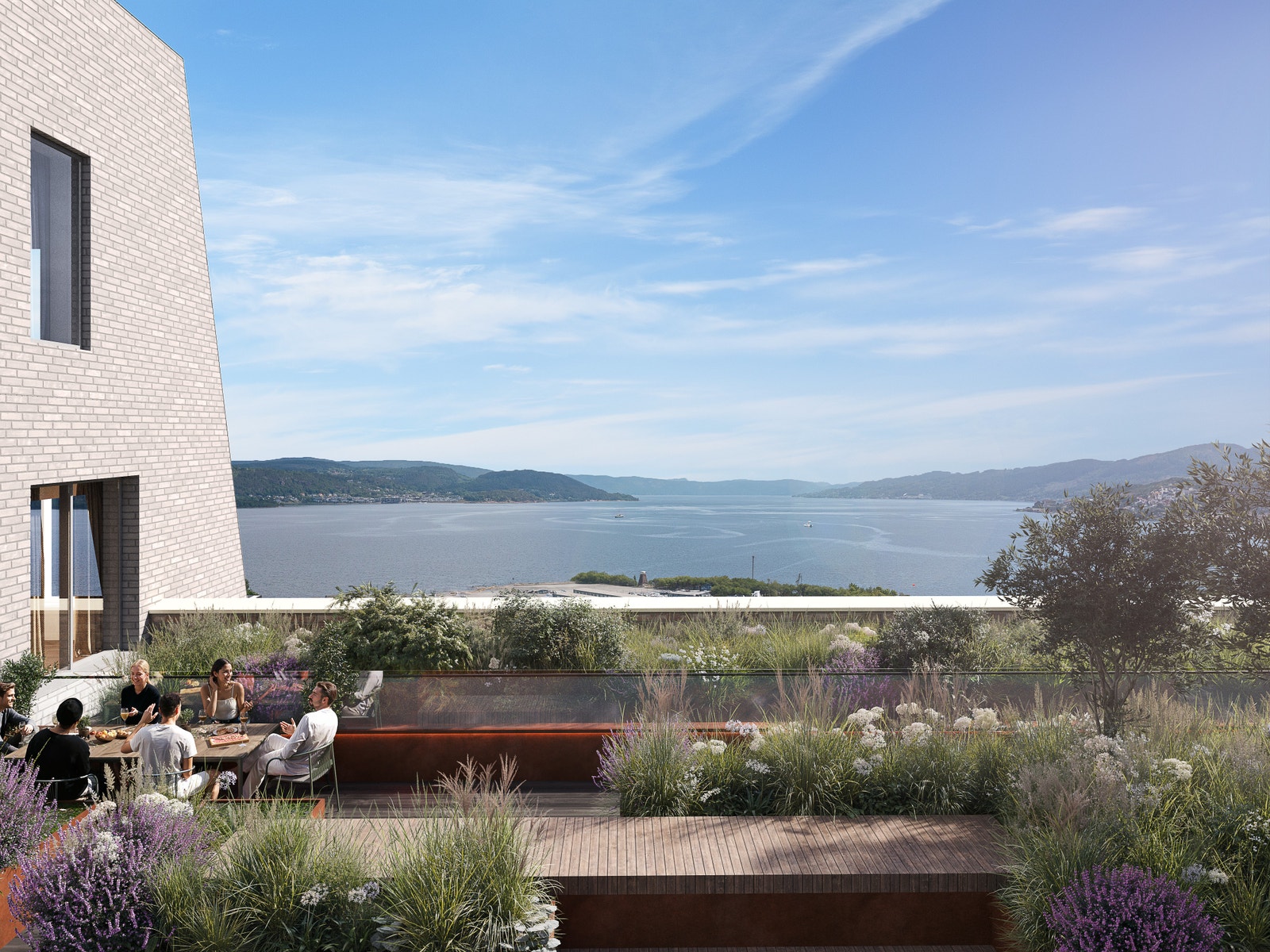 En etasje opp finner du en innbydende takterrasse – perfekt for uformelle møter, lunsj i solen eller små eventer. Galleribilde