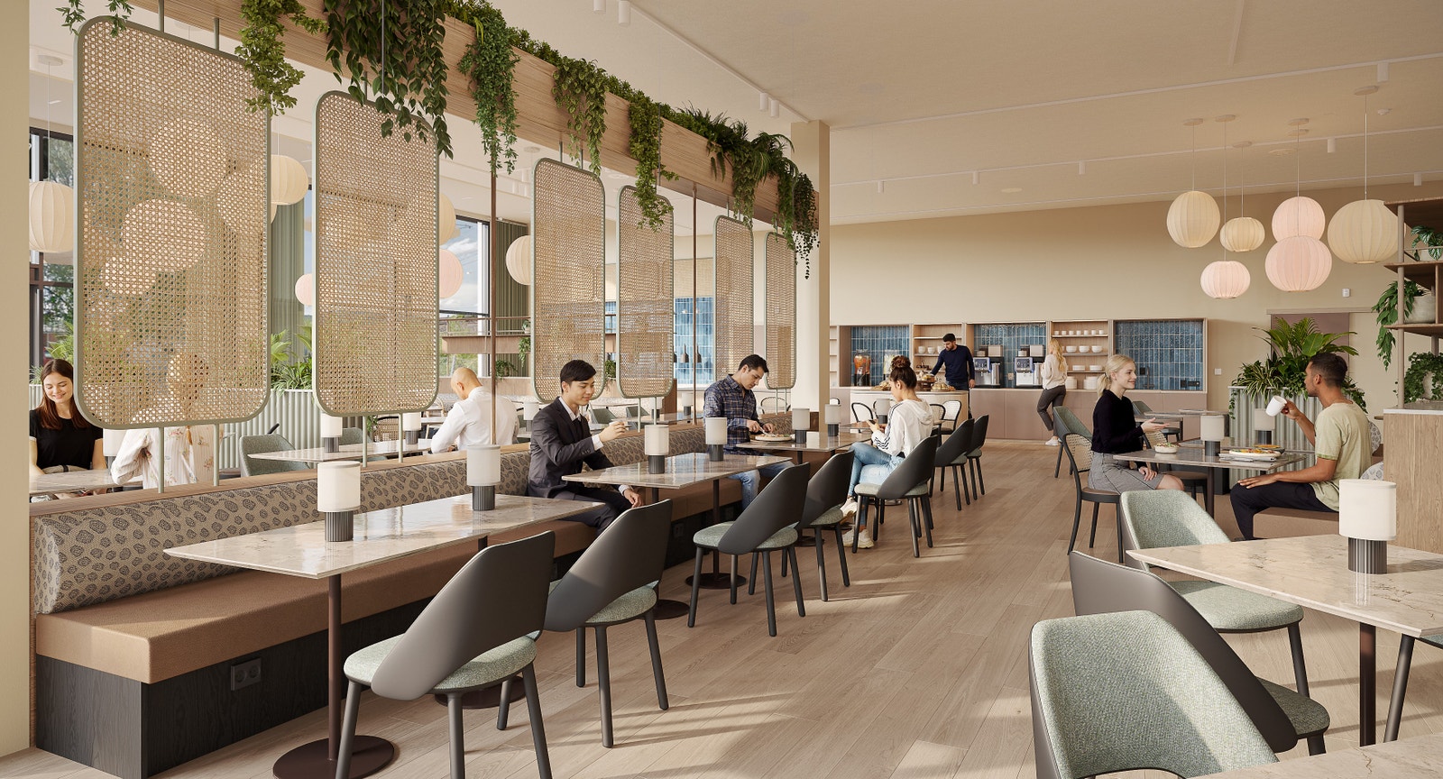 Som medlem i co-work har du tilgang til hotellets lunsjordning – enkelt, smakfullt og rett i bygget. Galleribilde
