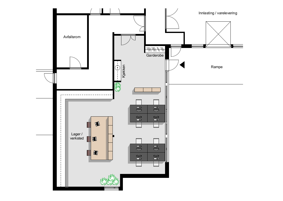 1. Etasje Eksempel til innredning ca. 152 kvm BTA.png Galleribilde