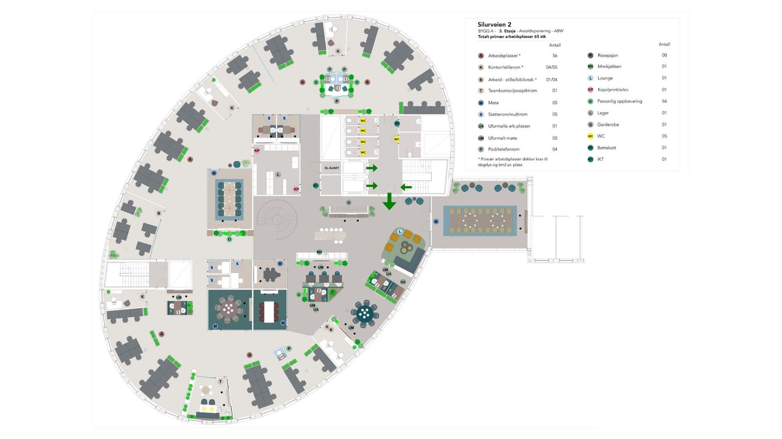 Plan 3 – ABW 1 450 kvm. Galleribilde