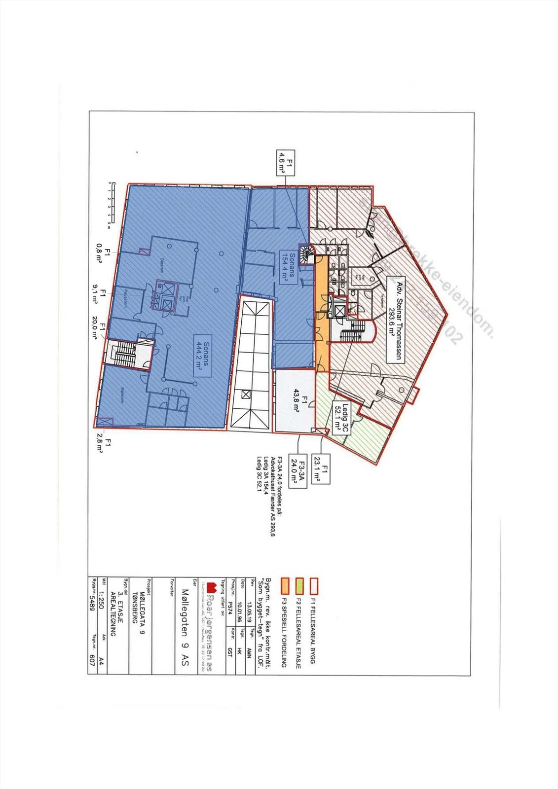 Tegning 3. etg. Galleribilde