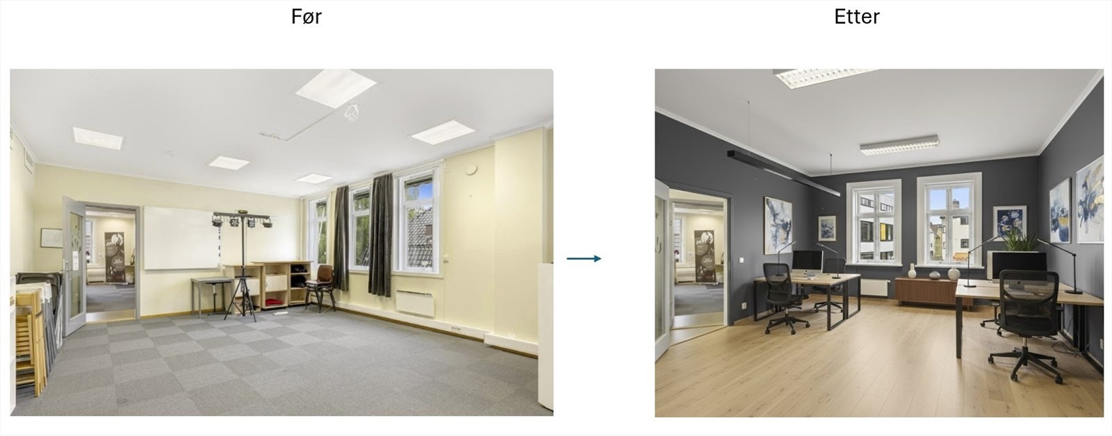 illustrasjon før etter 3 Galleribilde