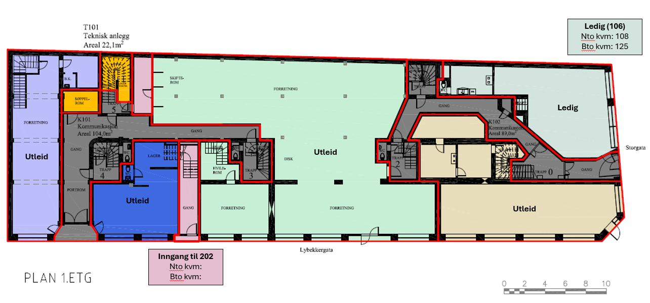 Storgata 28 - Plan 1 Galleribilde