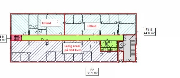 Arnstein Arnebergs vei 30 - Kontor 4.etg - Cellekontorer, møterom, kjøkken/spiserom, mm. BTA ca 305 kvm (lokalet kan deles). Galleribilde