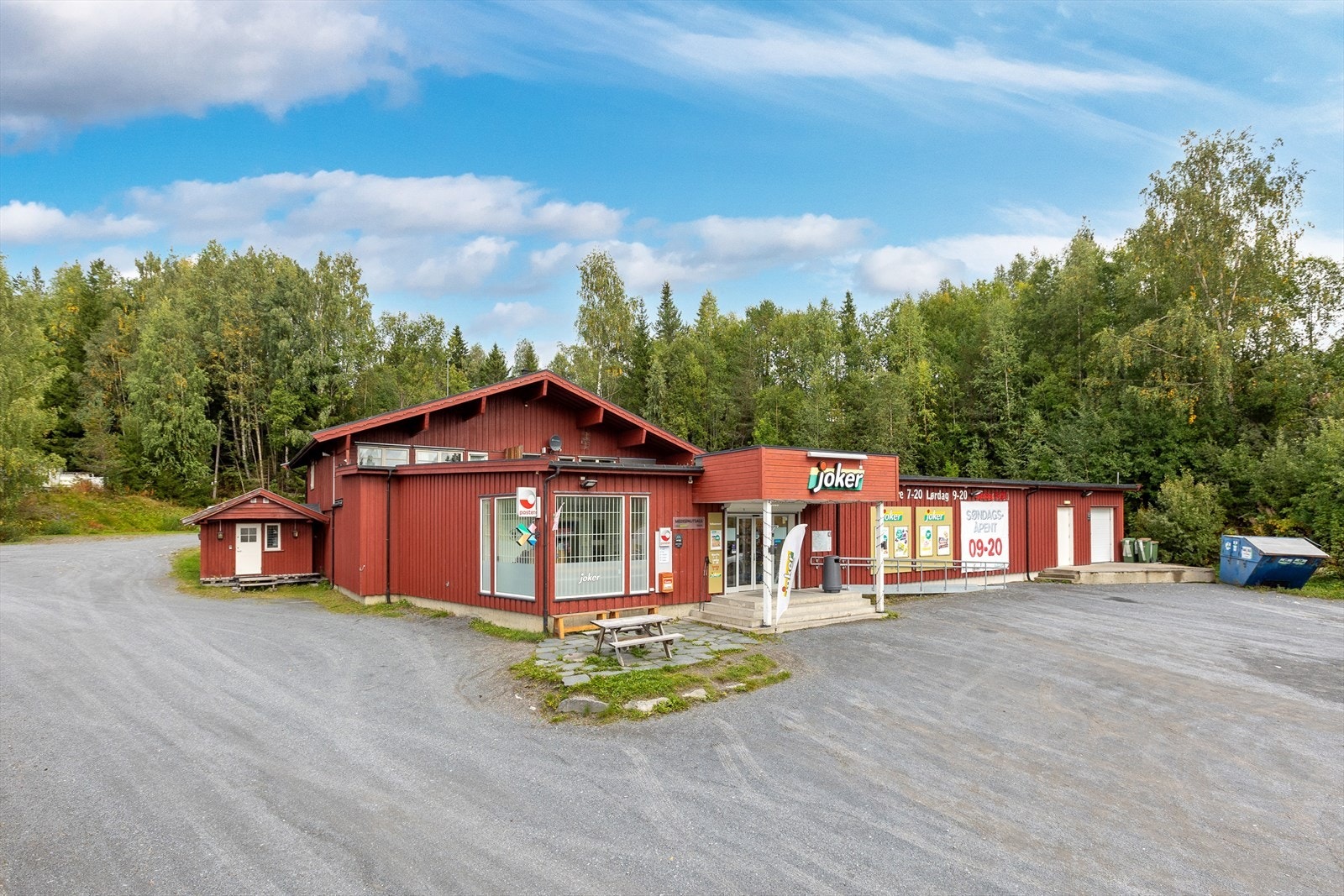 Eiendommen sett fra Sjusjøvegen. Galleribilde