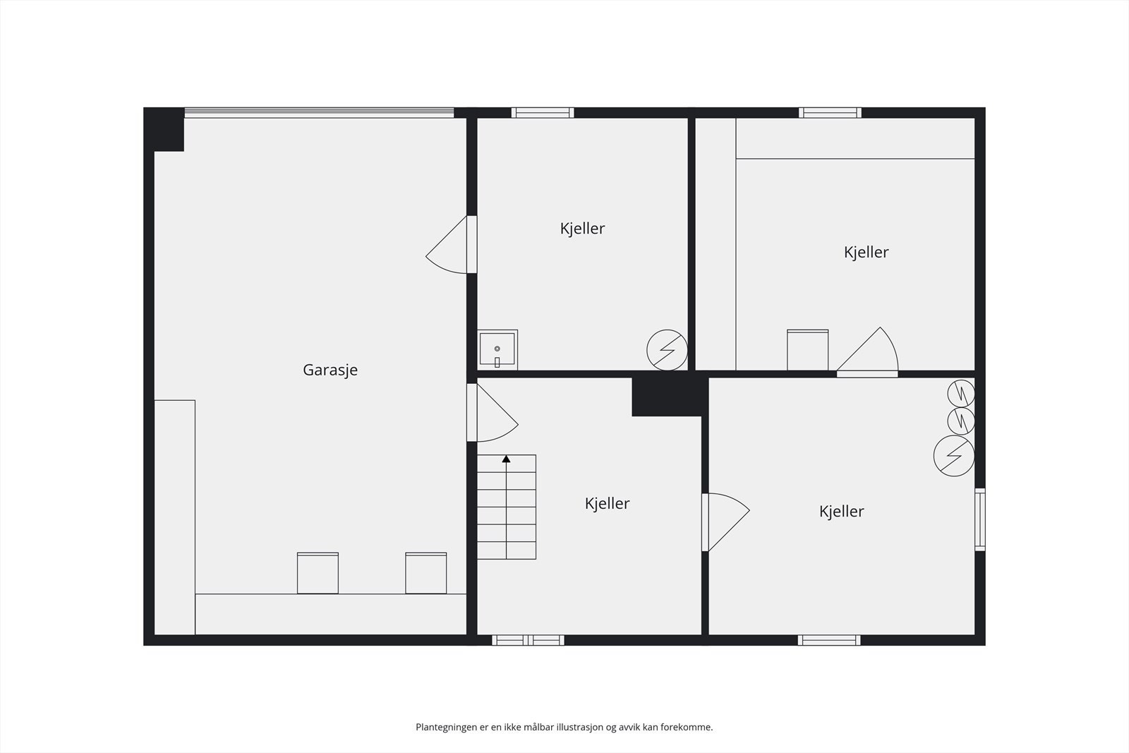 Plantegning kjeller kårbolig Galleribilde