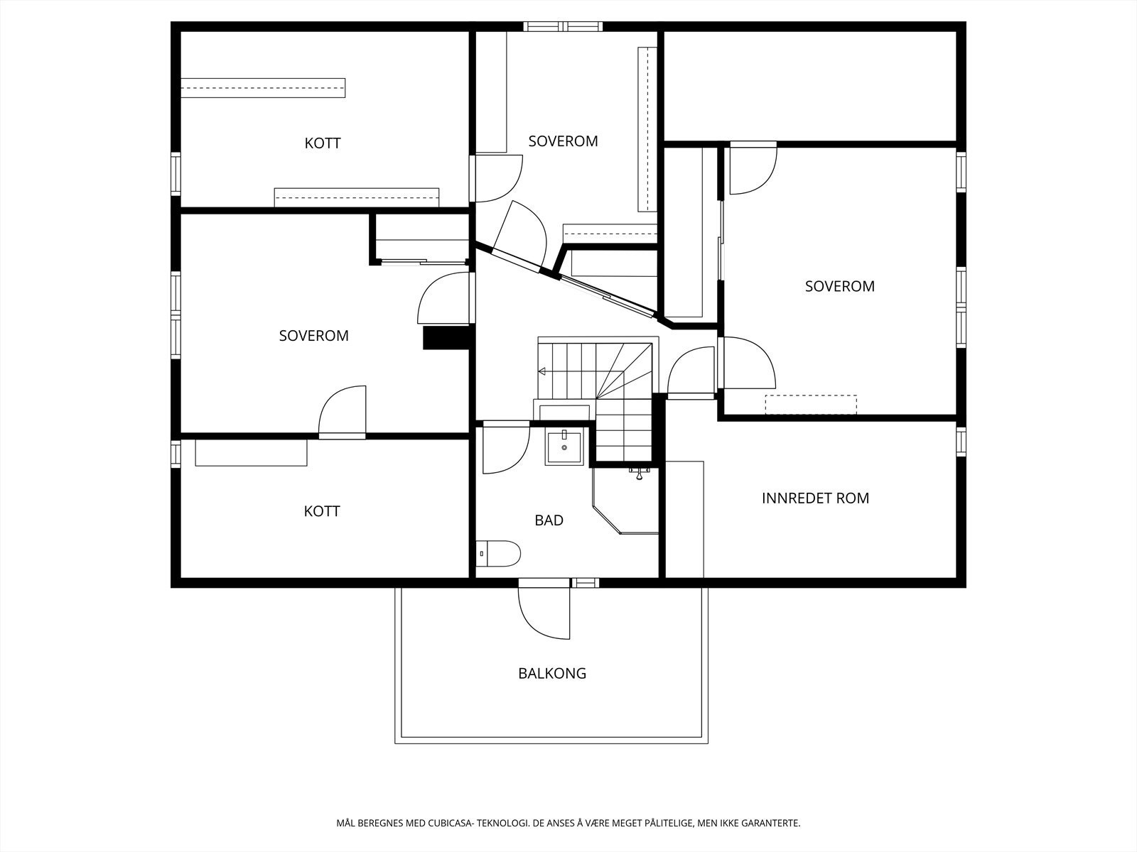 Plantegning 2 etasje hovedhus Galleribilde