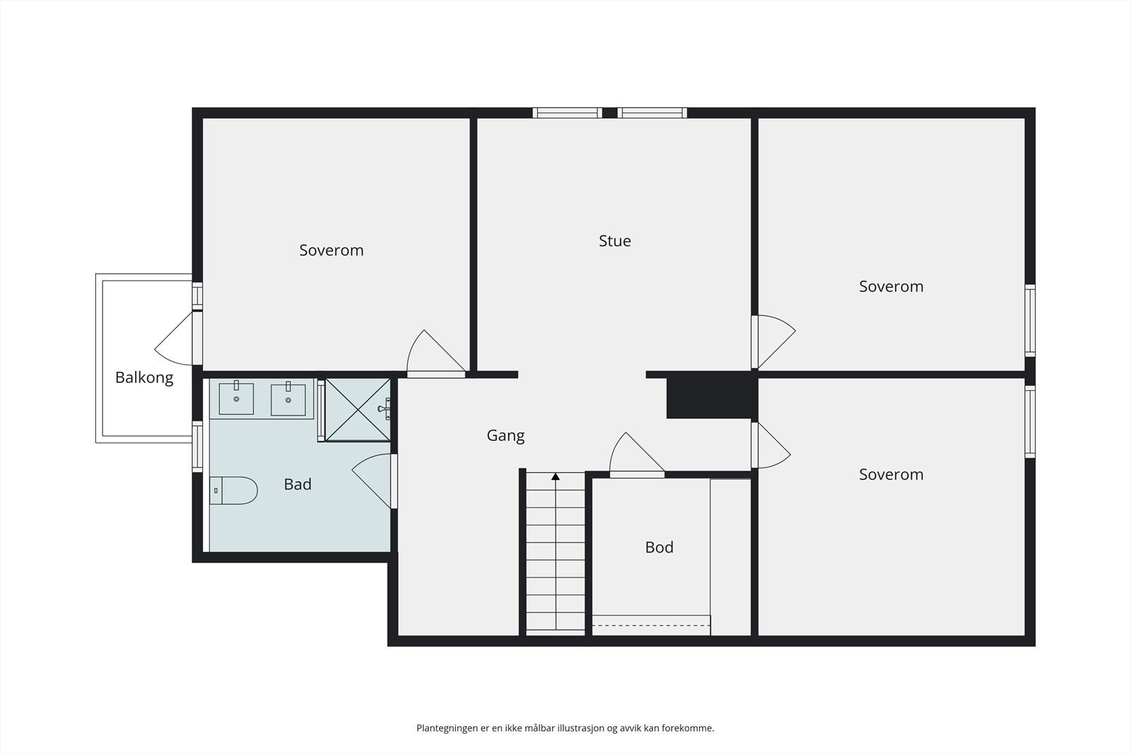 Plantegning 2. etasje kårbolig Galleribilde