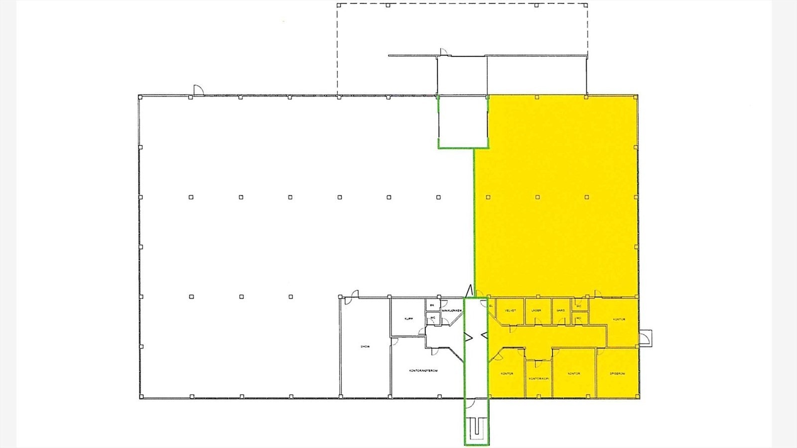 Plantegning ledig lokale Galleribilde