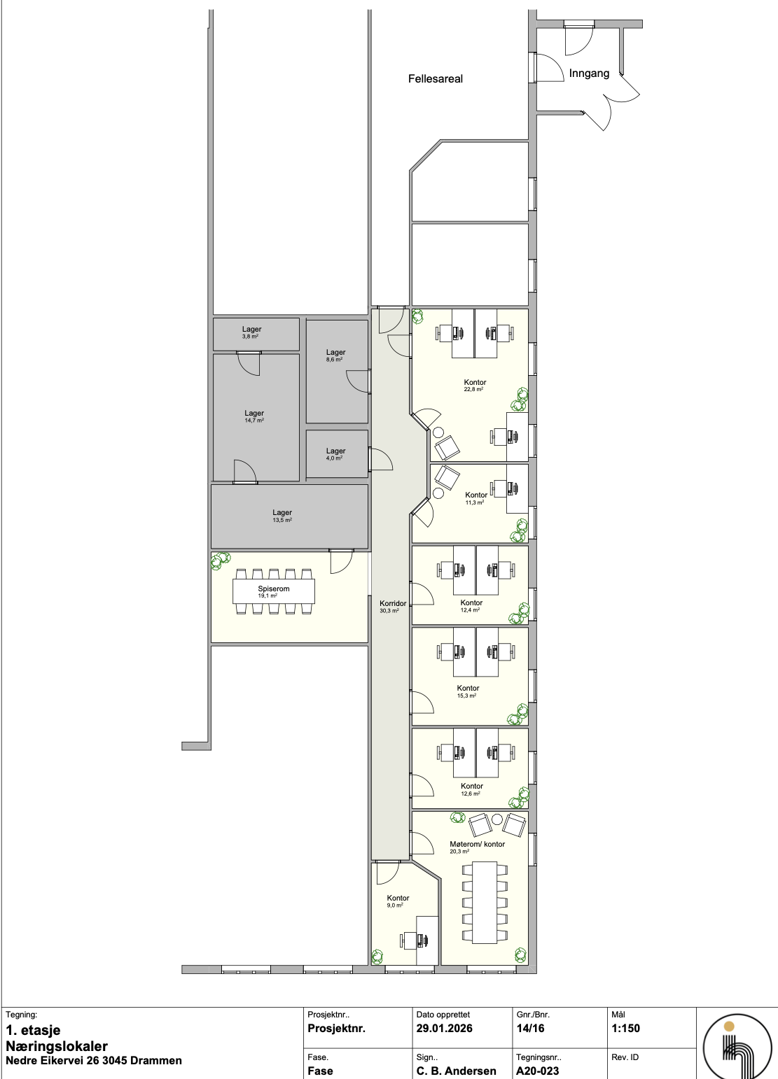 Plantegning Galleribilde