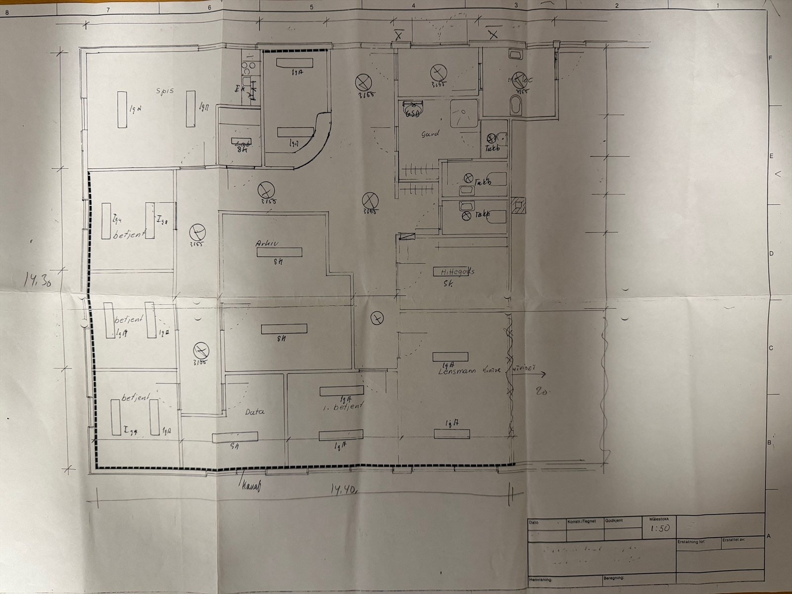Plantegning (avviker fra dagens layout) Galleribilde