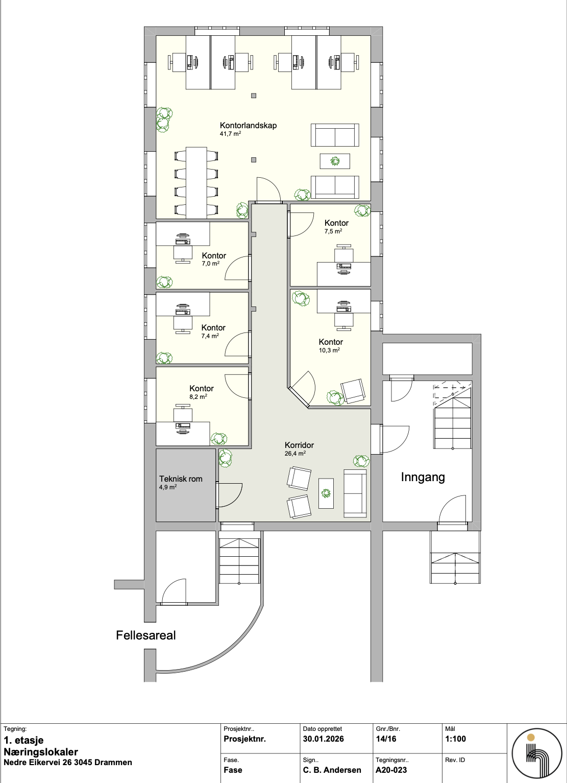 Plantegning Galleribilde