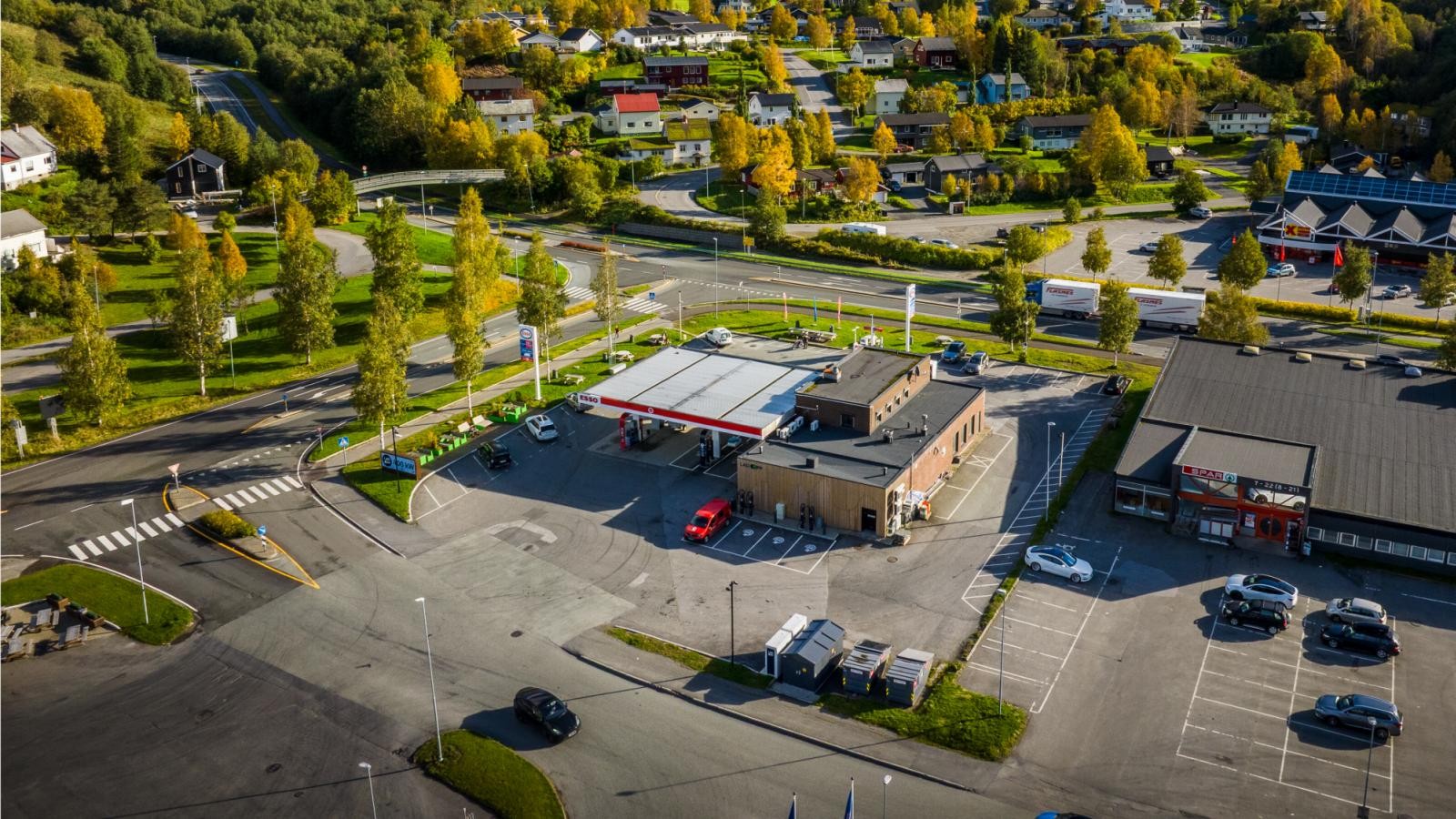 Innkjøring direkte fra E 6 - RV 78. Galleribilde