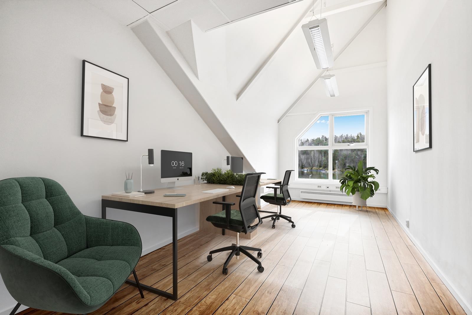 God plass til to arbeidsplasser Galleribilde