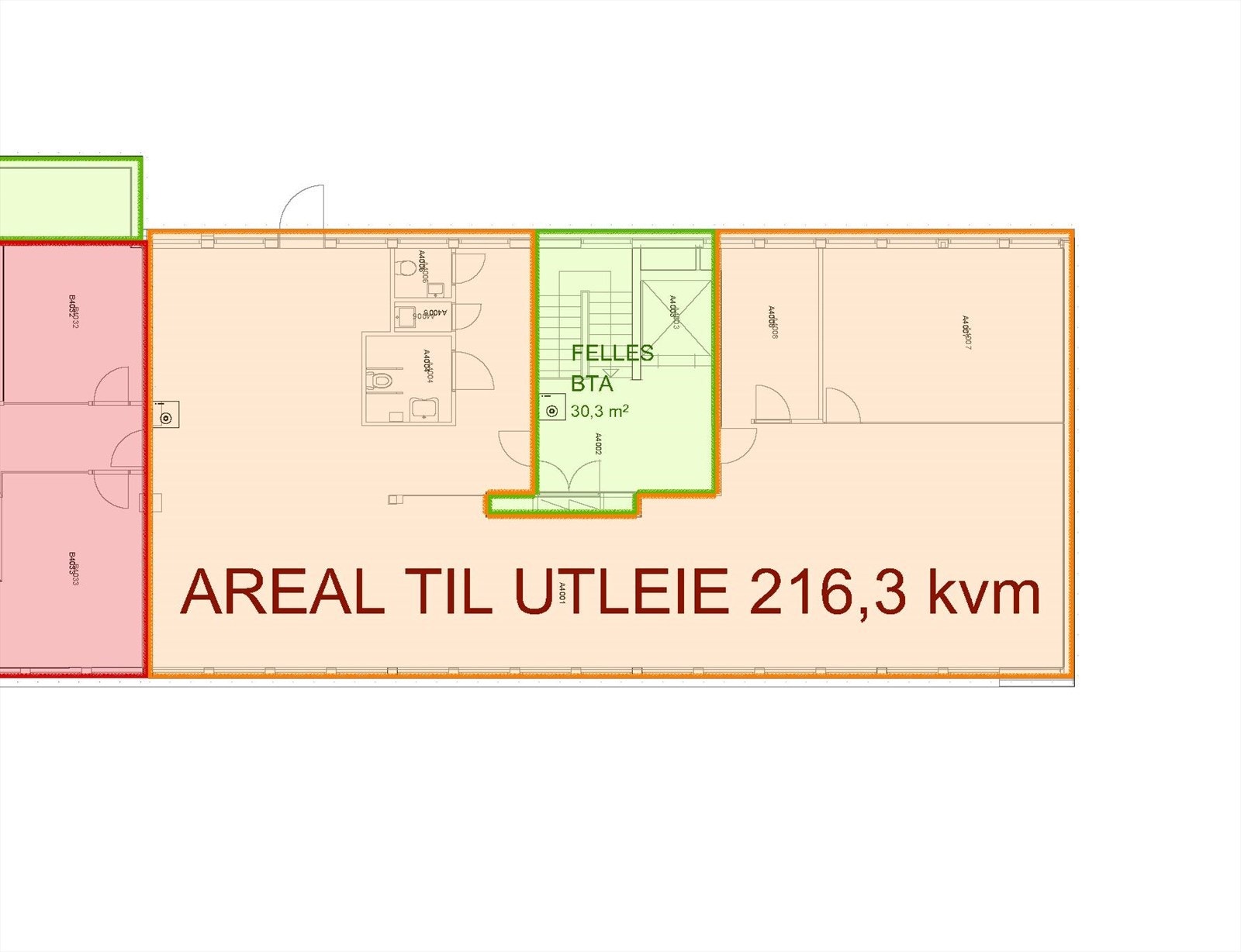 Areal til utleie i 4. etasje Galleribilde