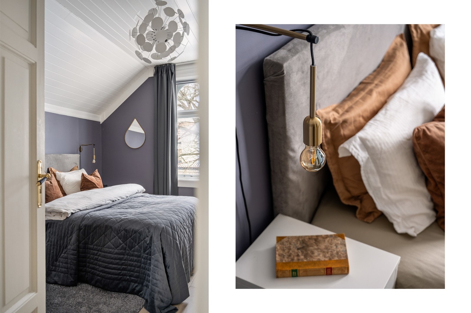 Hovedsoverommet er gjennomført med dempede farger og gjennomtenkte detaljer. Galleribilde