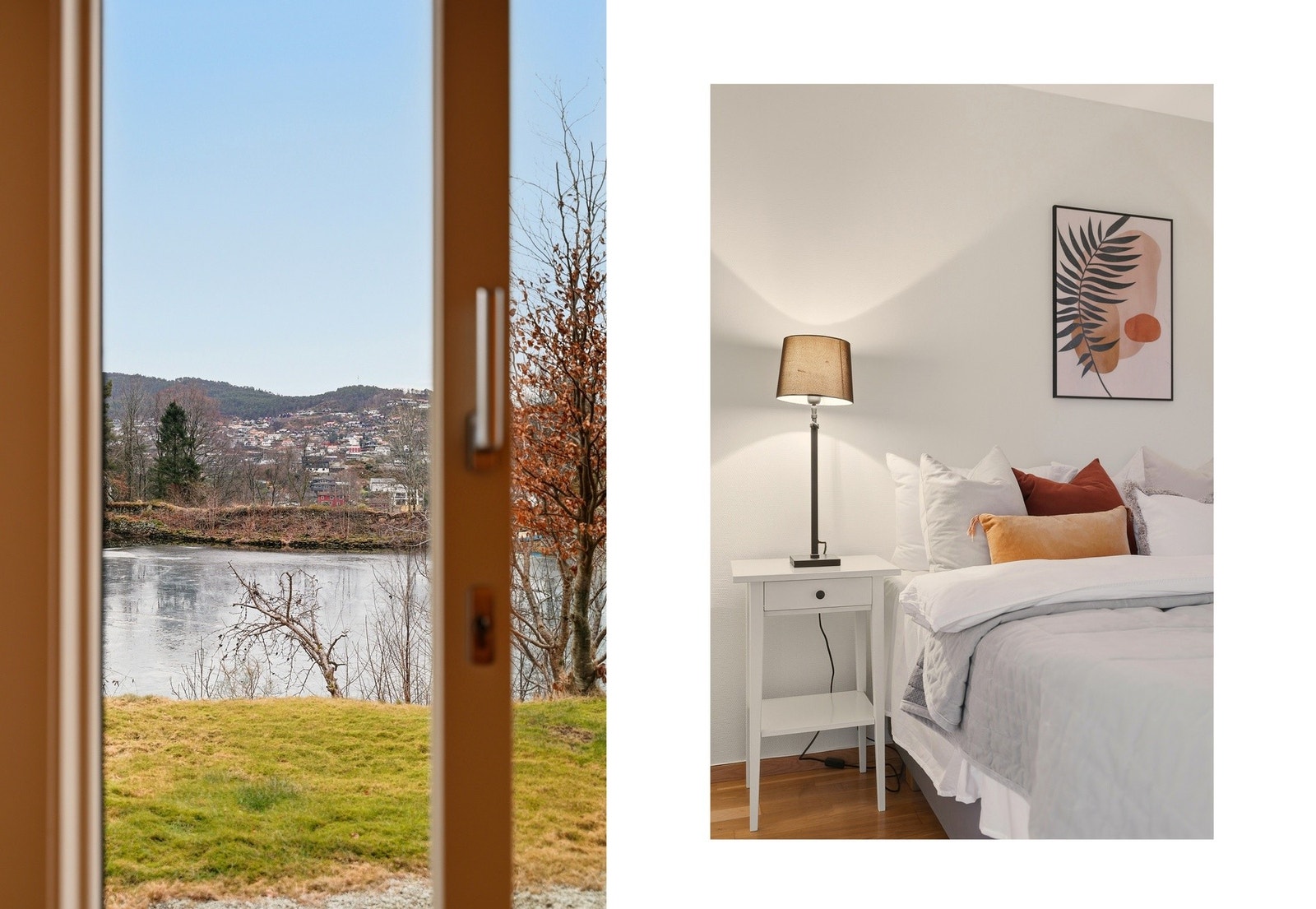 Fra hovedsoverommet er det utgang til skjermet hage på nedsiden av huset med enkel tilkomst ned til vannet for en morgendukkert... Galleribilde