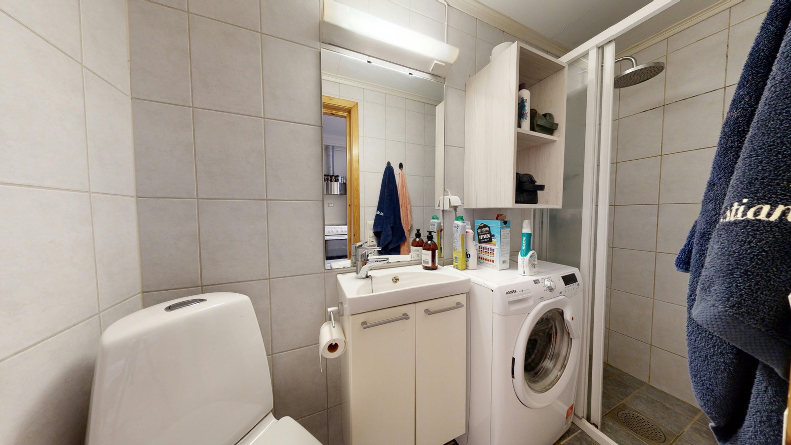 Flislagt bad med varmekabel Galleribilde