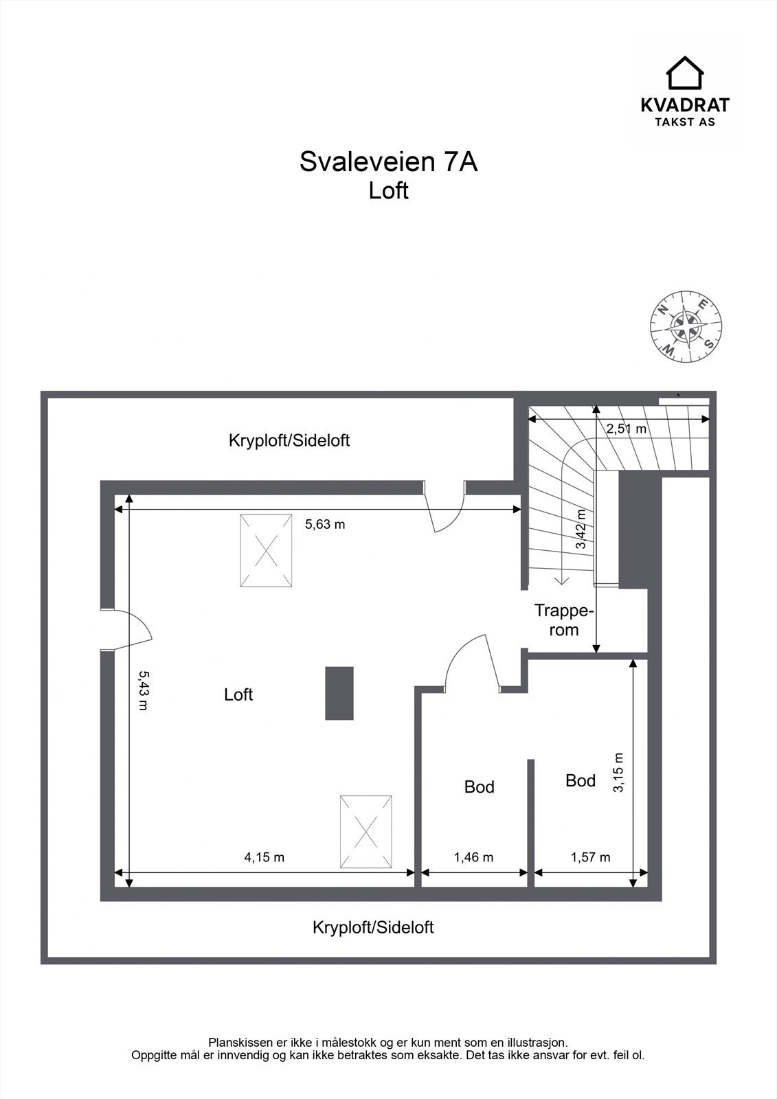 Plantegning - Loft Galleribilde