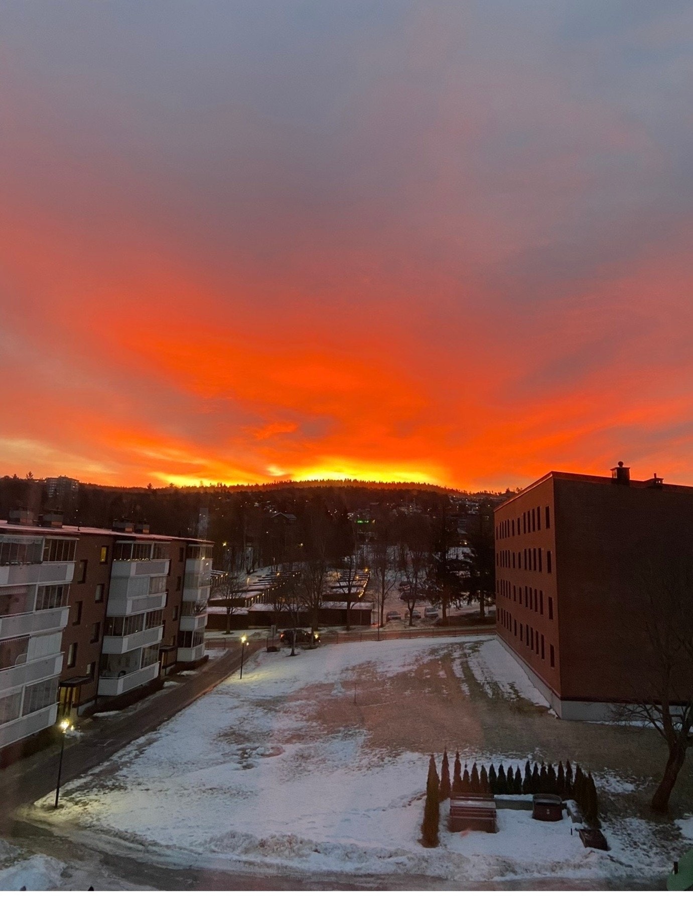 Soloppgang fra soverommet. Fotografert av eier Galleribilde