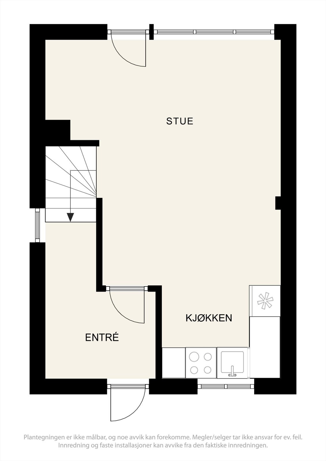 Plantegning 1. etasje. Galleribilde